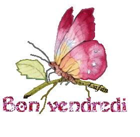 Gif animé Bon vendredi papillon
